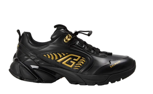 BALMAIN Men's Cosmic Dust Low-Top Trainers ' Black/Gold'