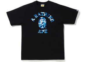Bape Abc Camo College T-Shirt (Ss21) Black/Blue