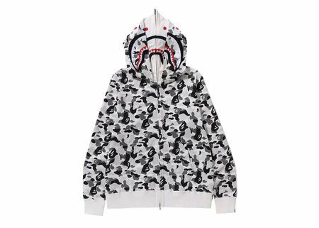 Bape Abc Camo Double Shark Full Zip Hoodie (Fw23) Grey