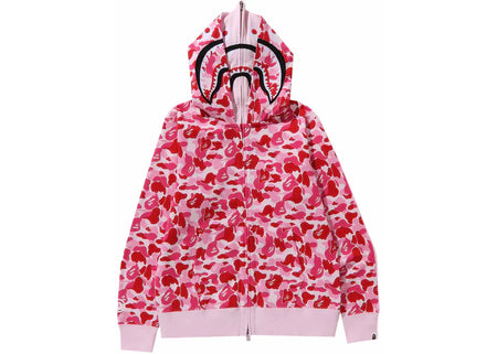 Bape Abc Camo Double Shark Full Zip Hoodie (Fw23) Pink