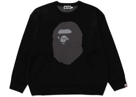 Bape Ape Head Jacquard Knit Sweater Black
