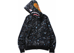 Bape Space Camo Shark Wgm Full-Zip Hoodie Black