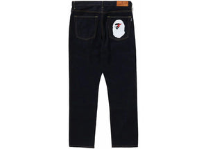 Bape Sta Ape Head Regular Fit Denim Pants Indigo