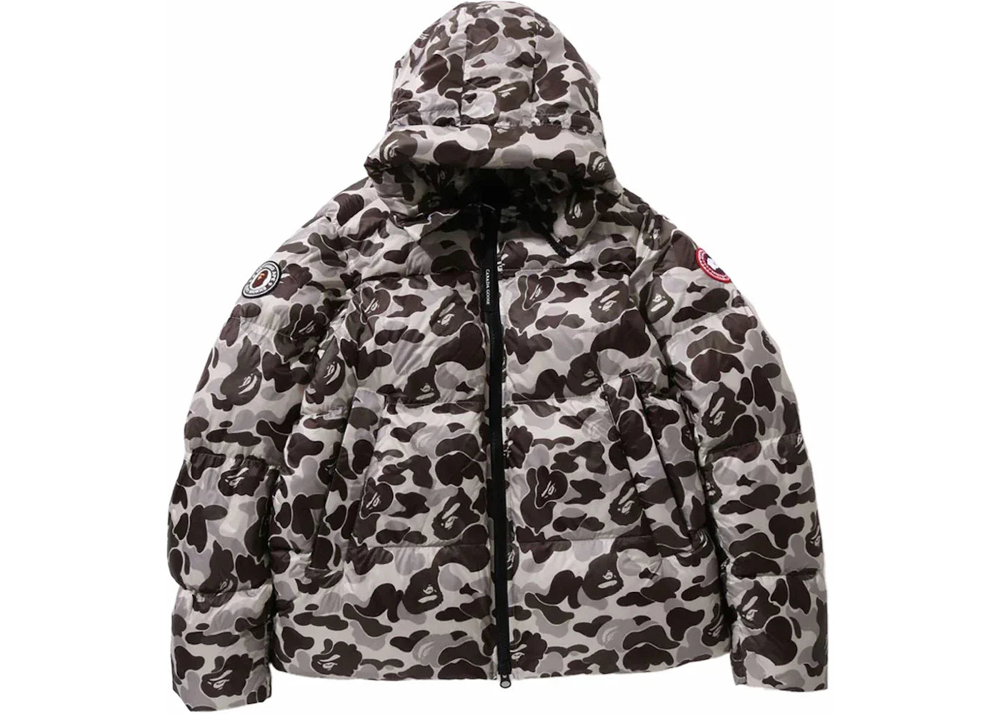 Bape x Canada Goose Crofton Puffer Jacket Grey