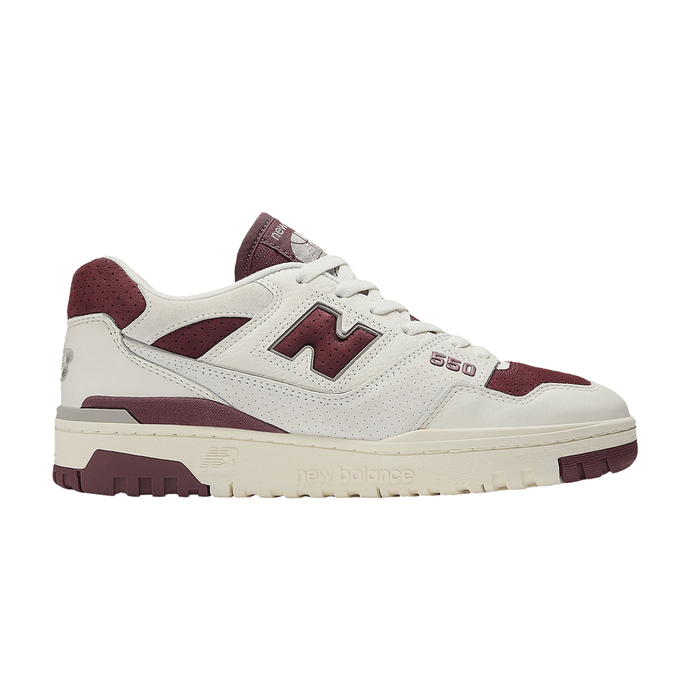New Balance 550 Sea Salt Classic Crimson