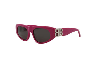 Balenciaga Cat Eye Sunglasses Fuchsia/Silver/Grey (BB0095S-30008868-017)