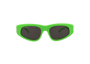 Balenciaga Cat Eye Sunglasses Green/Silver/Grey (BB0095S-30008868-009)