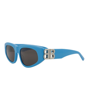 Balenciaga Cat Eye Sunglasses Light Blue/Silver/Grey (BB0095S-30008868-011)