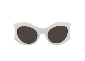 Balenciaga Cat Eye Sunglasses White/Grey (BB0256S-30013971-003)