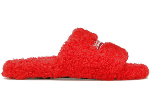 Balenciaga Furry Slide Red White (Women's)