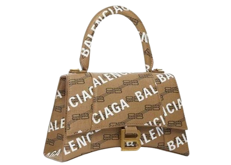 Balenciaga Hourglass Top Handle BB Monogram Beige