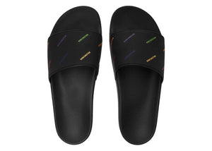 Balenciaga Pride Pool Slides Black White Multi