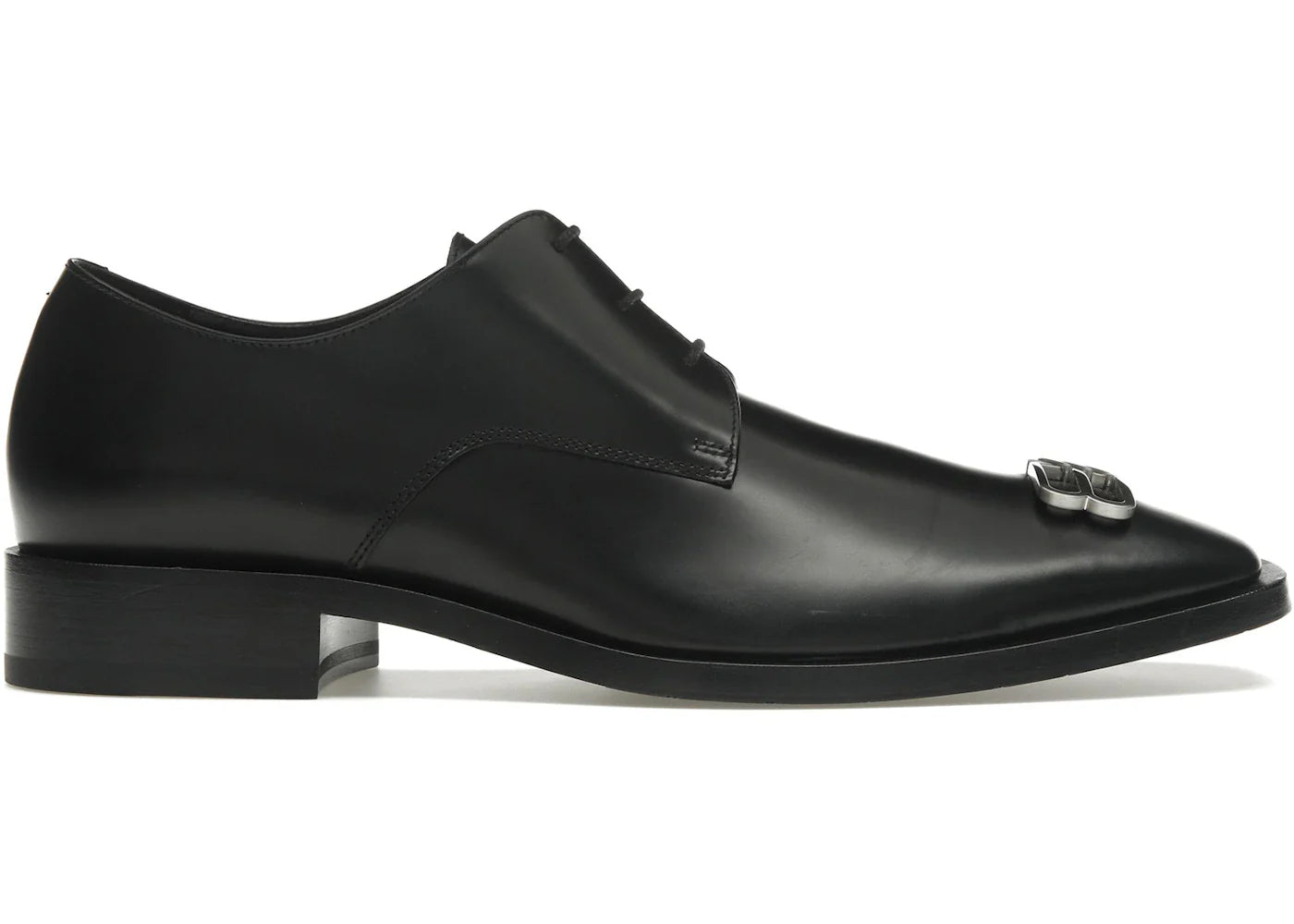 Balenciaga Rim Derby Shoes Black Leather