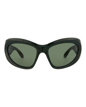 Balenciaga Shield-Frame Bio Injection Sunglasses Green/Green/Green (BB0228S-30013403-002)
