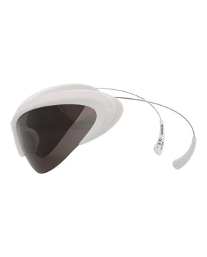 Balenciaga Shield-Frame Bio Injection Sunglasses White/Silver/Grey (BB0232S-30013513-003)