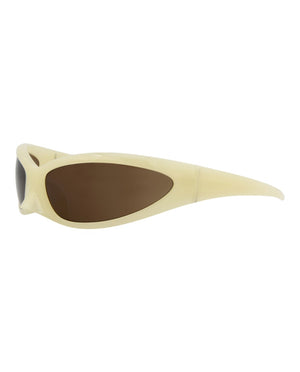 Balenciaga Shield-Frame Bio Injection Sunglasses Yellow/Yellow/Brown (BB0251S-30013805-003)
