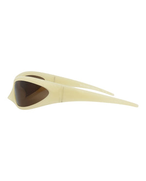 Balenciaga Shield-Frame Bio Injection Sunglasses Yellow/Yellow/Brown (BB0251S-30013805-003)
