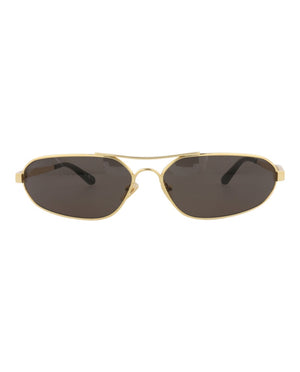 Balenciaga Shield Wrap Sunglasses Gold Gold Grey (BB0227S-30013402-001)