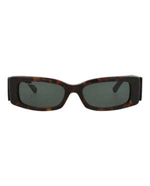 Balenciaga Square-Frame Recycled Acetate Sunglasses Havana/Havana/Green (BB0260S-30013974-002)