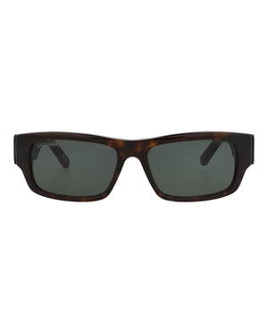 Balenciaga Square-Frame Recycled Acetate Sunglasses Havana/Havana/Green (BB0261SA-30013975-002)