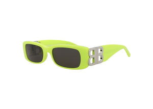 Balenciaga Square Rectangle Sunglasses Yellow/Silver/Grey (BB0096S-30008871-008)