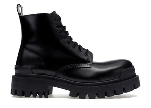 Balenciaga Strike 20mm Lace Up Boot Black