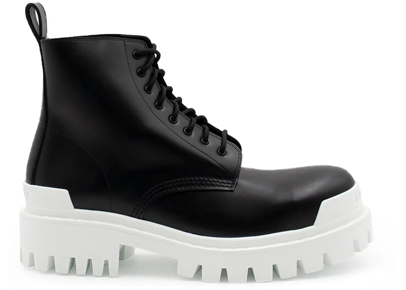Balenciaga Strike Lace-Up Boot Black White