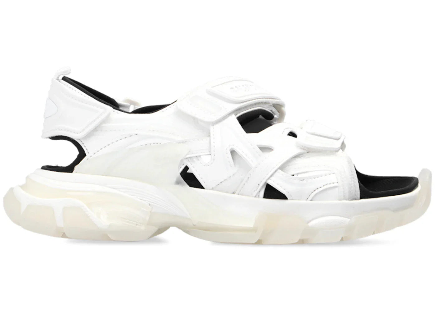 Balenciaga Track Sandal Clear Sole White Black Womens