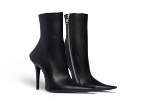 Balenciaga Witch 110mm Booties Black Sheepskin (Women's)