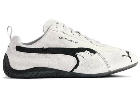 Balenciaga x Puma Speedcat Suede Distressed White Black