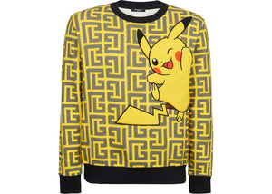 Balmain x Pokemon Print Sweatshirt Yellow