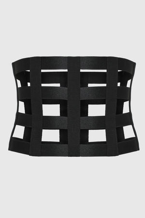 SQUARE GRID CORSET BELT