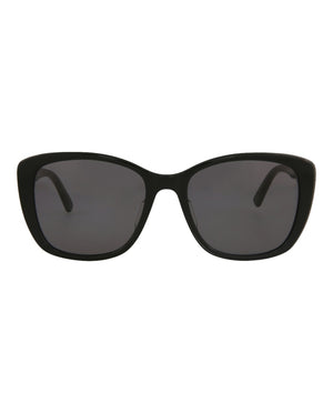 Bottega Veneta Cat Eye Sunglasses Black/Black/Grey (BV1079SK-30009236-001)