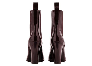 Bottega Veneta Patent Leather Ankle Boot Brown (Women's)