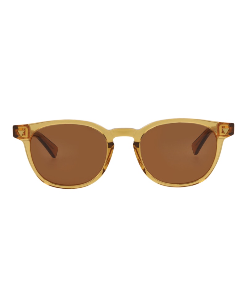 Bottega Veneta Round-Frame Recycled Acetate Sunglasses Yellow Yellow Brown (BV1253S-30014561-004)