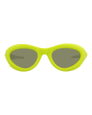 Bottega Veneta Round Oval Sunglasses Green/Green/Green (BV1162S-30013384-003)