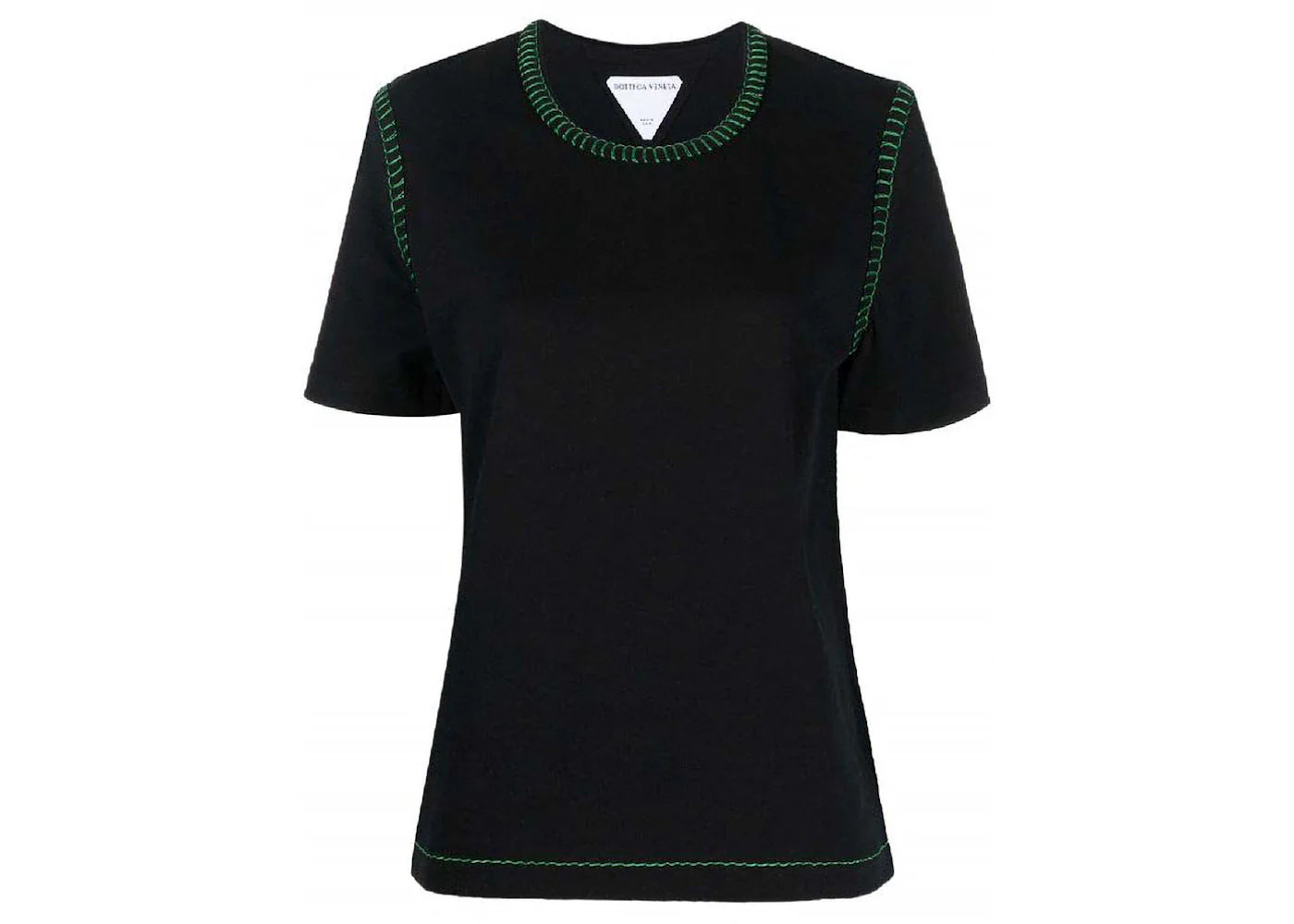 Bottega Veneta Stitch Detailed Crewneck T-Shirt Black