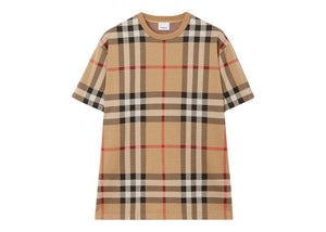 Burberry Check Cotton Jacquard T-Shirt Archive Beige