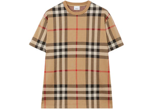 Burberry Check Cotton Jacquard T-Shirt Archive Beige