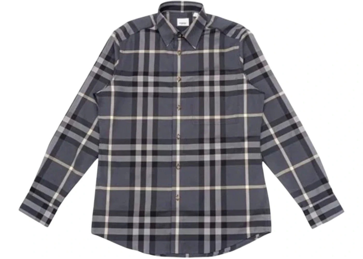 Burberry Check Cotton Shirt Grey