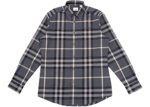 Burberry Check Cotton Shirt Grey
