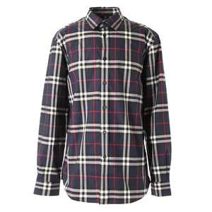 Burberry Check Print L/S Shirt Navy