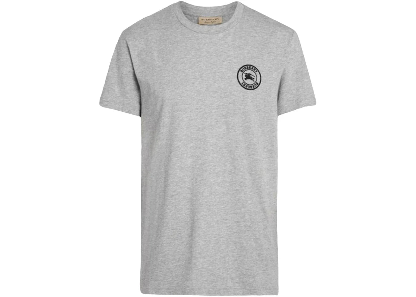 Burberry Embroidered Logo Cotton T-Shirt Grey/Black