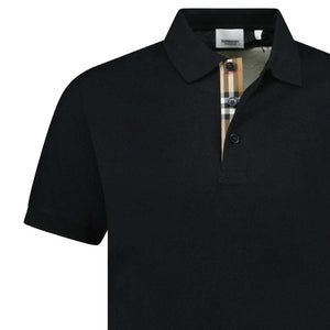 Burberry Hartford Check Placket Polo Black
