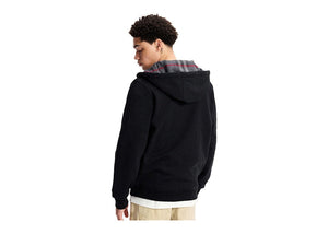 Burberry Letter Graphic Cotton Blend Zip Hoodie Black