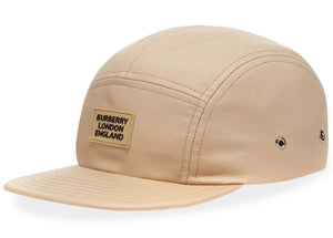Burberry Logo Rubber Patch Baseball Cap Soft Fawn
