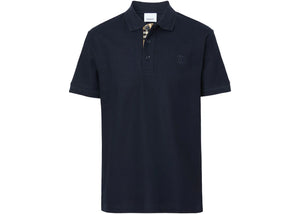 Burberry Monogram Motif Cotton Pique Polo Caol Blue/Archive Beige