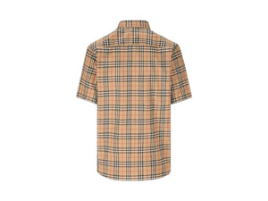 Burberry Nova-Check Pattern Cotton Shirt Archive Beige