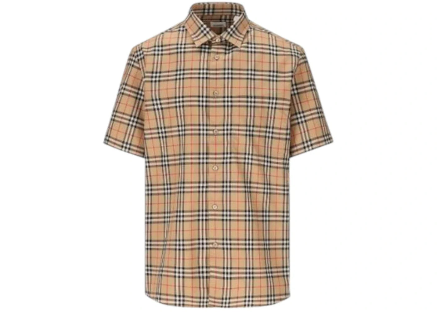 Burberry Nova-Check Pattern Cotton Shirt Archive Beige