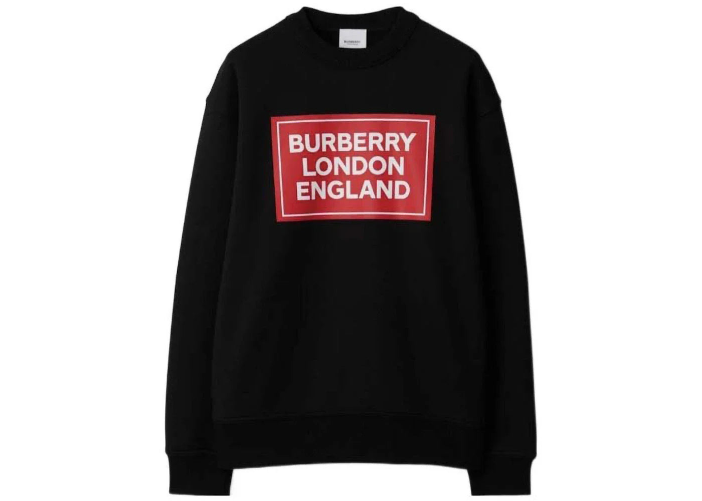 Burberry Santo Logo Print Crew Sweater Black